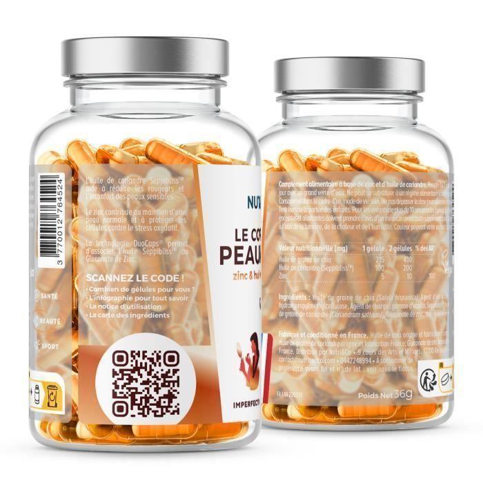 Probiotikum Čistá pleť - Nedokonalosti & Akné - Zinek + Kopřiva - 60 kapslí Vegan - Nutri&spol