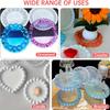 3 Pcs Silicone Moulds Durable Silicone Coaster Moulds DIY Crafts Bubble Resin Tray Moulds DIY Plaster Drip Jewellery Tray Home Decoration Gift Moulds