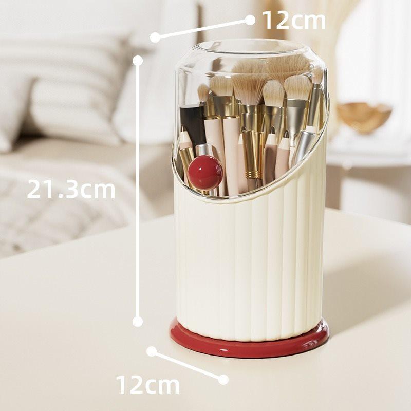 1pcs Makeup brush storage case with flip cover, dust-proof and high-end desktop makeup storage box