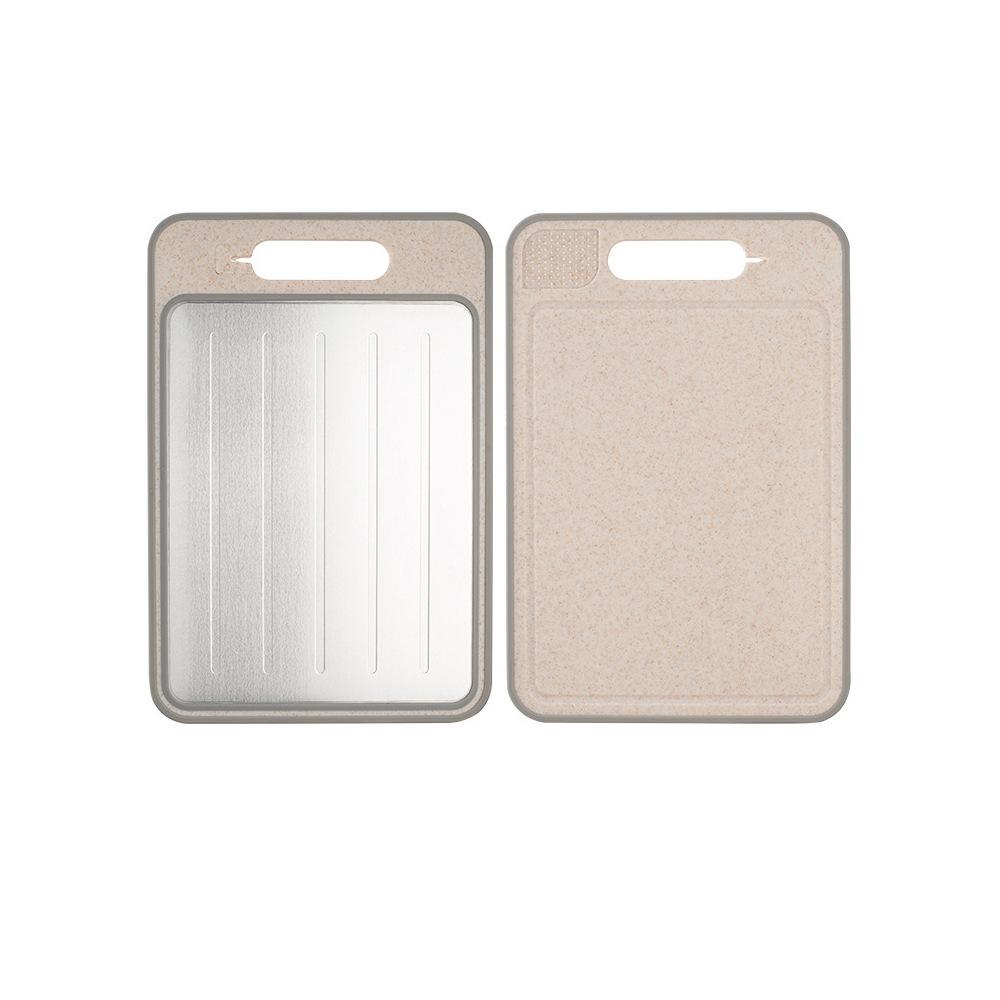 

Многофункциональная разделочная доска с точилкой для ножей, теркой для чеснока, двухсторонняя нескользящая разделочная доска, пластина для размораживания, алюминиевый сплав, кухня S соломенный