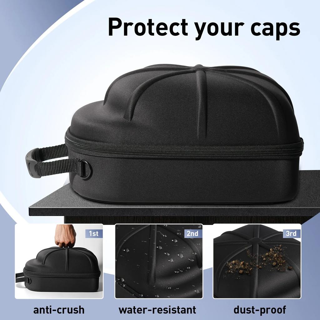 1pc Baseball Hat Travel Bag Baseball Cap Travel Case Storage Carrier Box Display Bag Eva Baseball Cap Carrying Bag
