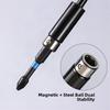 Magnetic extended hex adapter for screwdriver bits compatible with multiple hex sizes offering fast convenient bit changes
