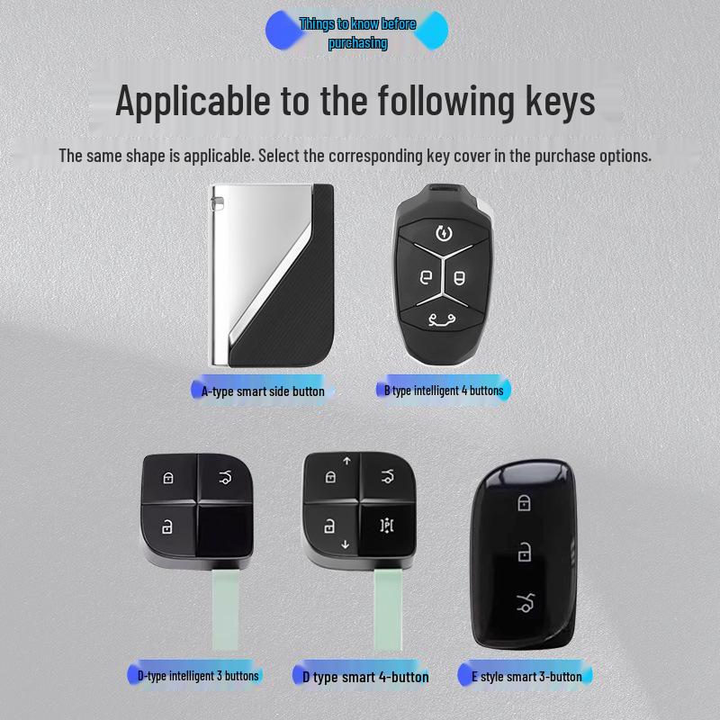 Zinc Alloy Key Case for Lynk & Co Models - Fits Z20, Z10, Co 900 - Premium Metal Smart Card Holder