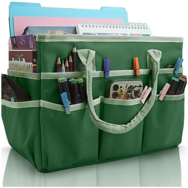 Portable Craft Organizers Bag Foldable Designs With Reinforced Handle For Outdoor Sketching Supplies