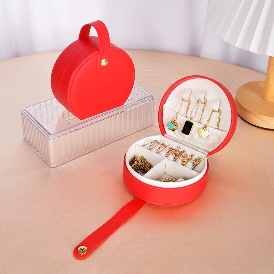 2026 New Necklaces, Rings, PersonalizedGift Semicircular Portable Jewelry Box, Jewelry Storage Box,Used To Store Earrings,Rings