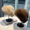 Fur Hat Women Warm Snow Ski Cap Female Faux Fox Fur Thick Warm Winter Hat Lady Windproof  Hat Ear Warmer Bonnet