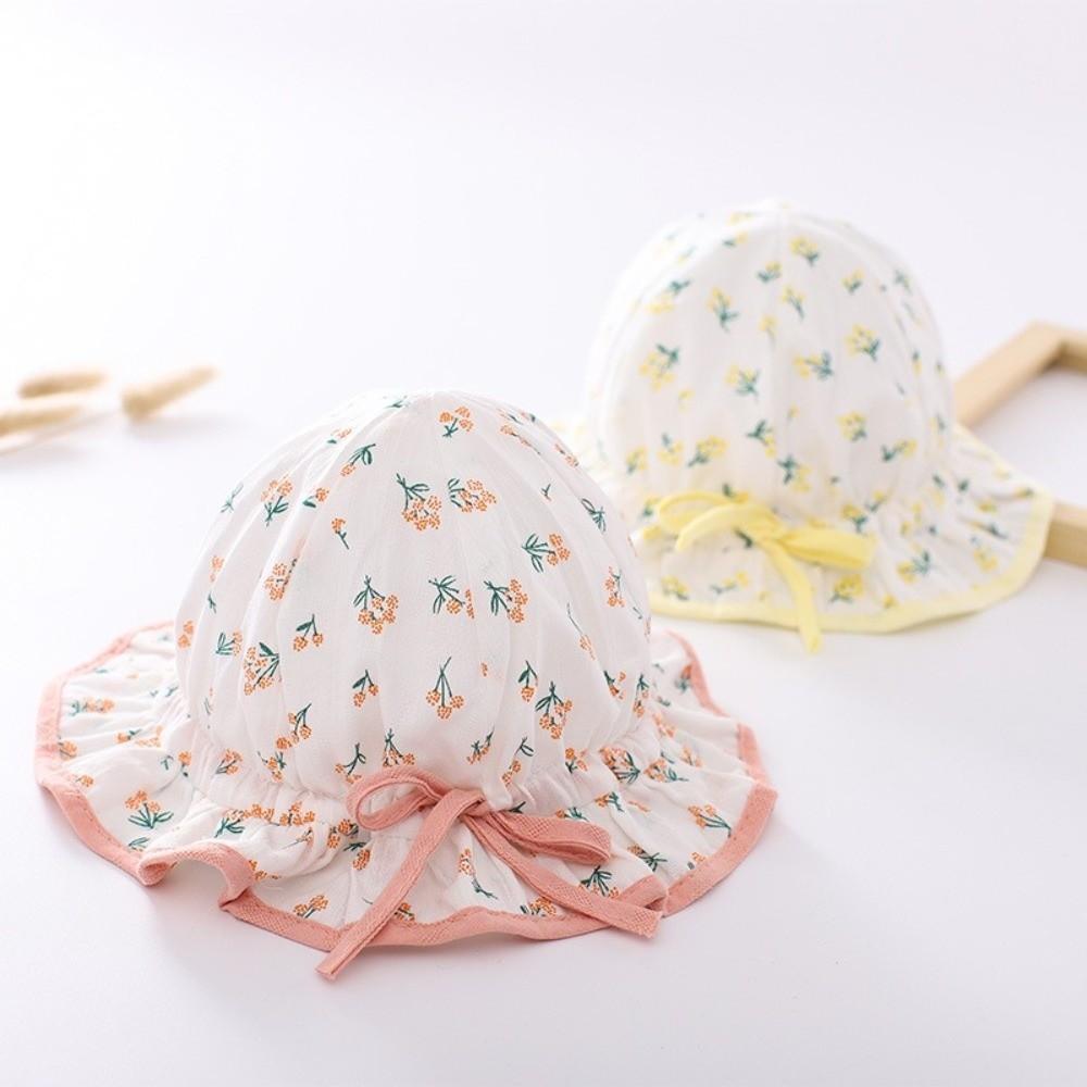 Breathable Kids Sun Hat Lovely Bow Infant Hat Soft Fisherman Hat  UV Protection