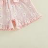 Citgeett Summer Kids Toddler Baby Girls Romper Daisy Print Bow Sleeveless Jumpsuit Pink Blue Clothes