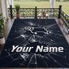 Custom Text Printed Rug Derby County Non Slip Floor Carpet For Home Room Decor