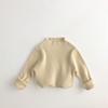 Koreanischer Stil Herbst Winter Kinder Einfarbig Baby Mädchen Jungen Strickpullover Langarm Unterziehpullover Kinder Warme Oberteile Kleidung
