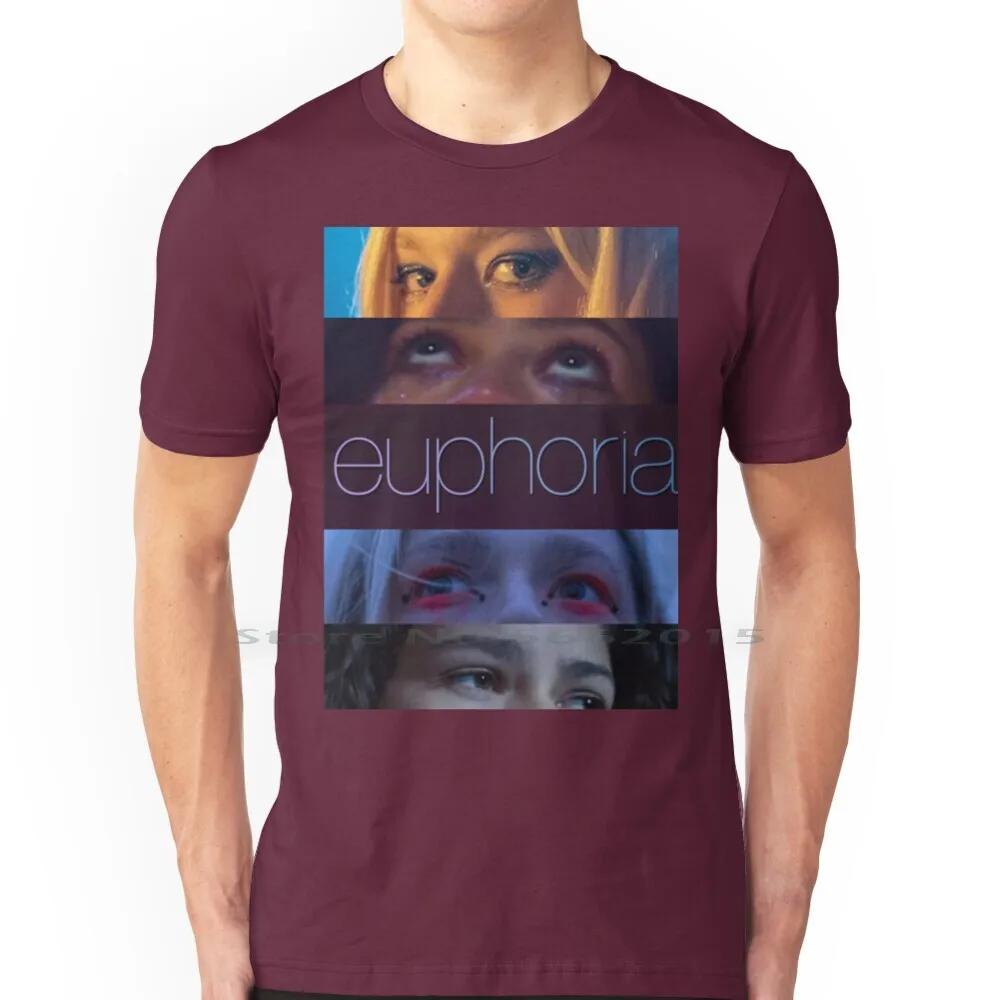 Euphoria T Shirt 100 Cotton Euphoria Eyes Looking Directions Movie Tv Show Cinema Color Zendaya Rue Bennett Hunter Schafer
