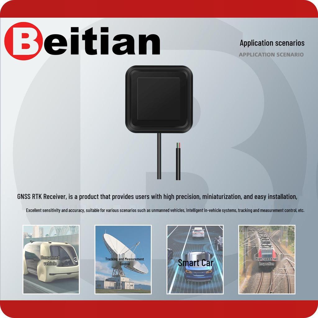 North Sky BX-56D Dual-Frequency GNSS RTK Receiver with BeiDou, GPS, and Compass QMC5883L Antenna