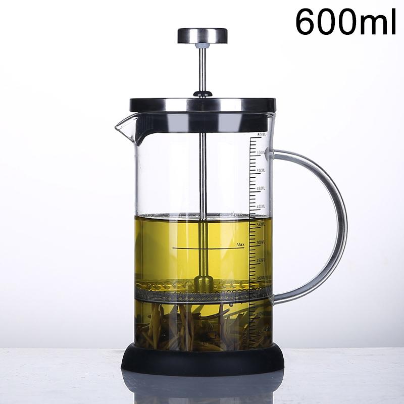 SENDIAN Portable Glass Filter Teapot High Temperature Resistant Pressure Pot Coffee Pot 2021 New Office Home Kitchen Accessories