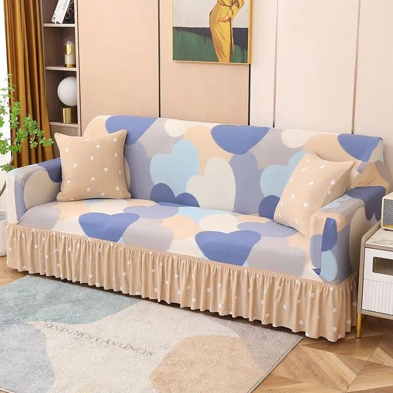 Modern Minimalist Large Skirt Elastic Sofa Cover Full Coverage Sofa Cover Universal Four Seasons AB Edition Sofa Napkin