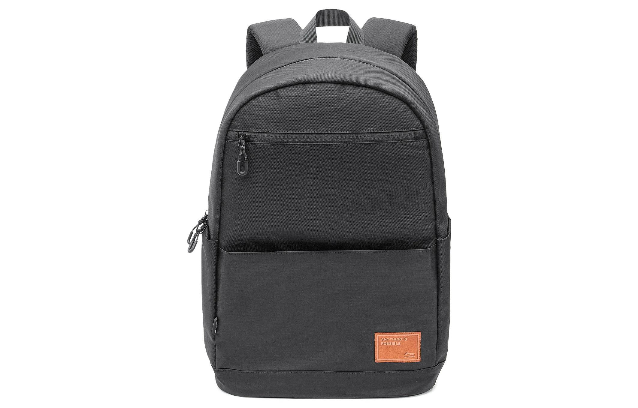 Li Ning Sports Life Collection Polyester Backpack Unisex Black ABST061-1