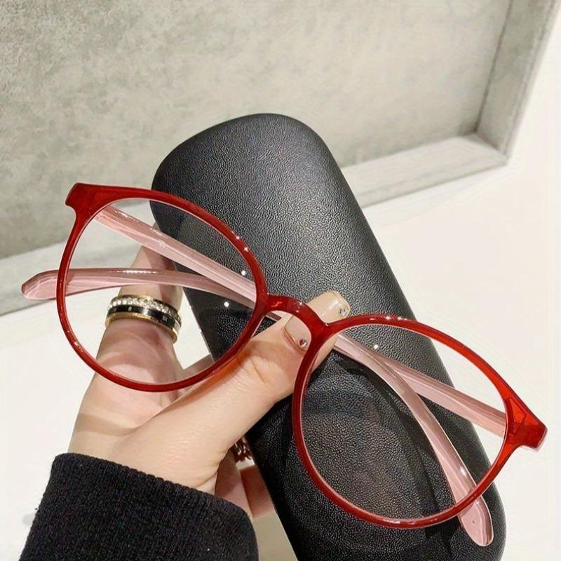 10pcs Round Frame Fashionable Reading Glasses Anti Blue Light Unisex for Men and Women