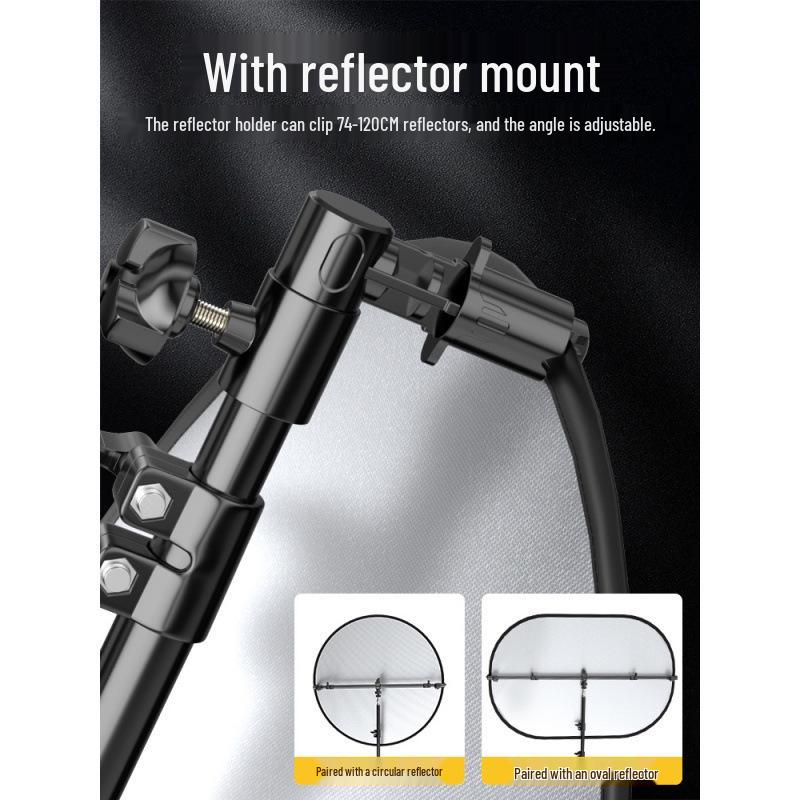 Adjustable Tripod with Folding Diffuser Board for Photography and Live Broadcast Lighting