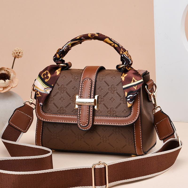 Damentasche Umhängetasche Damen 2025 neu retro vielseitig kleine quadratische Tasche PU hochwertig Schulter Damentasche Tide