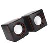 Mini Cube USB Stereo 3.5mm Jack Wired Speaker For Desktop Laptop PC Computer(Double Track)