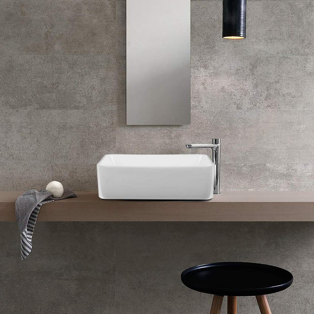 1 In Washbowl Tenraku Washbowl Hand Wash Basin Ceramic Stylish Freestanding Hand Wash Basin Luxury Square Hand Wash Basin Wash Basin Vanity Wash Basin