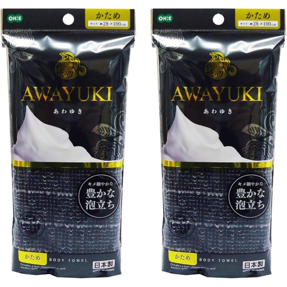 Oe Body Towel Gray Firm 28cm x 100cm Rich Lather Bath Towel Made in Japan 1 Piece