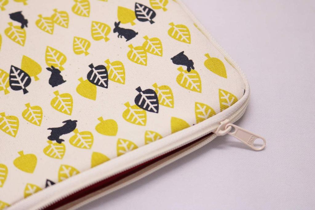 Kyosuke Tekuteko Canvas Stamp Book Pouch Rabbit L-Shaped