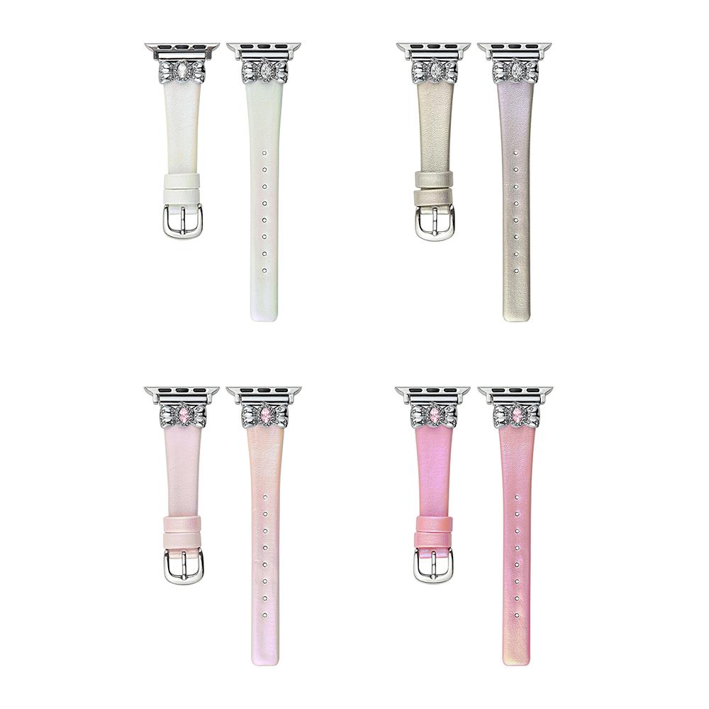 Watch Strap for Apple Watch Series 10 Ultra 9 8 7 SE 6 5 4 3 2 1 46mm 49mm 45mm 44mm 42mm Leather Band Butterfly Joint