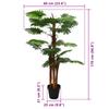 Artificial Fan Palm Green 60 x 25 x 170 cm Fabric and Bamboo