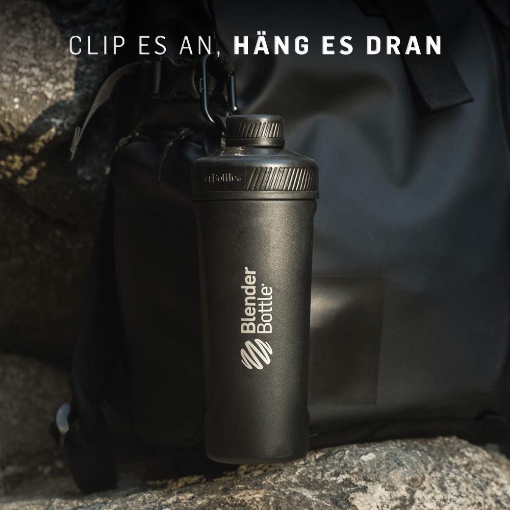 Blender Bottle Mixer Shaker Cold Bottle RADIAN Stainless Steel 26 Oz Stainless Steel Imported Black BBRDS26 BK (760ml) [Regular Product]