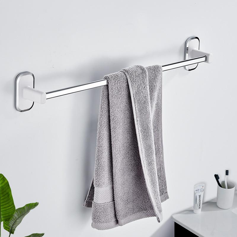 Stainless Steel Suction Towel Rack Bathroom Wall Mount For Home Organization