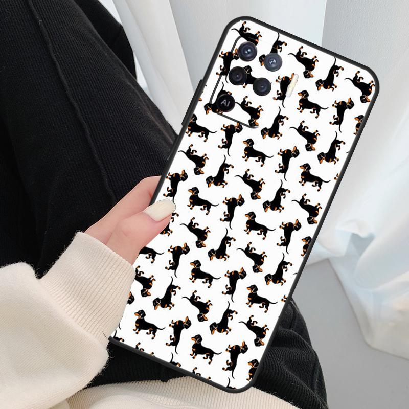 

Cute Dachshund Sausage Dog Case For Oppo A40 A60 A80 A5 Pro A15 A16 A17 A57 A77 A94 A74 A54 A76 A96 A18 A38 A58 A78 A98 OPPO A78 5G