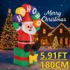 5.91FT Yard Party Decoration Inflatable Santa Claus Ballon Toy LED Light Home Decor Supplies Ornaments Christmas Holiday Gifts