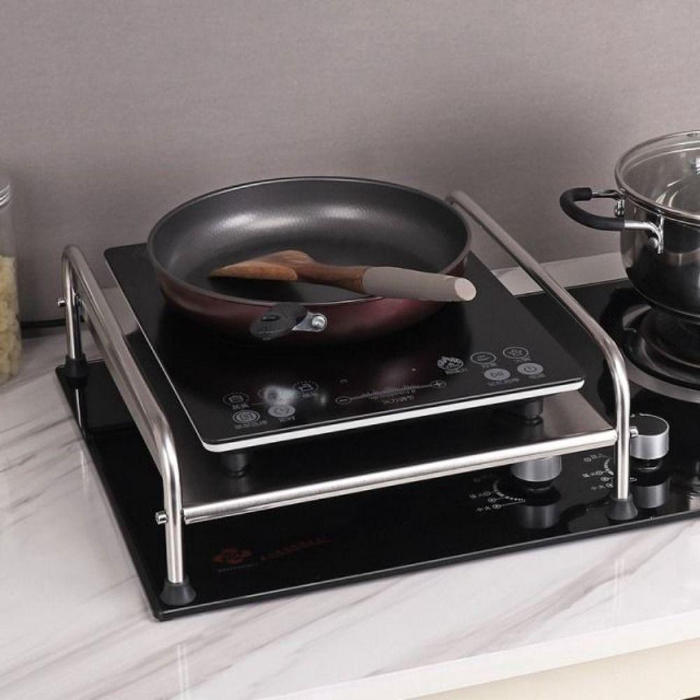 Waterproof Induction Cooker Stand With Handle Stove Support Bracket Countertop Organizer Home