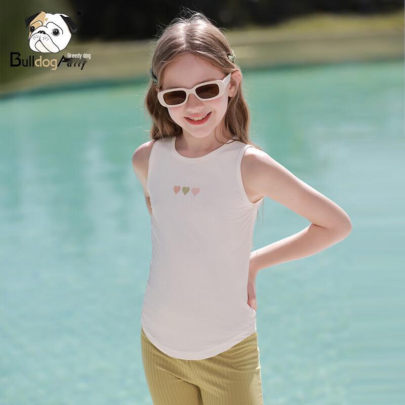 CHANZUIGOU Girls Heart Print Sleeveless Summer Vest 130