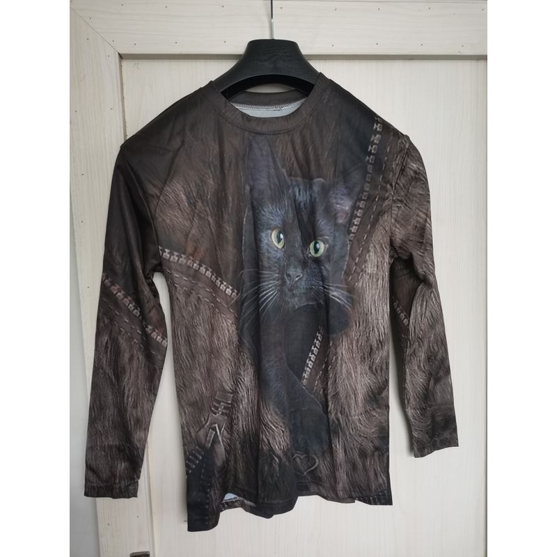 

Trade Original Order Export European and American Ladies Spring and Autumn Outdoor Sports Quick-Drying Crew Neck Long Sleeves Silm Print T-shirt Curry color S