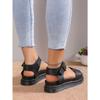 New Large-sized Solid-colored Thick-soled Sandals
