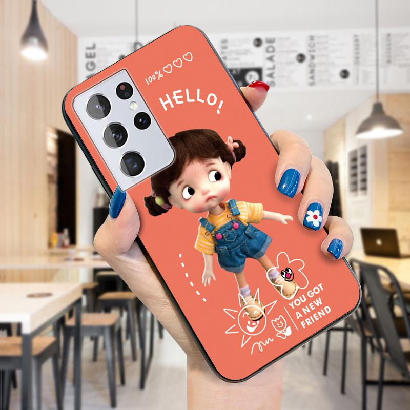 Desen animat drăguț fetiță obraznic carcasă