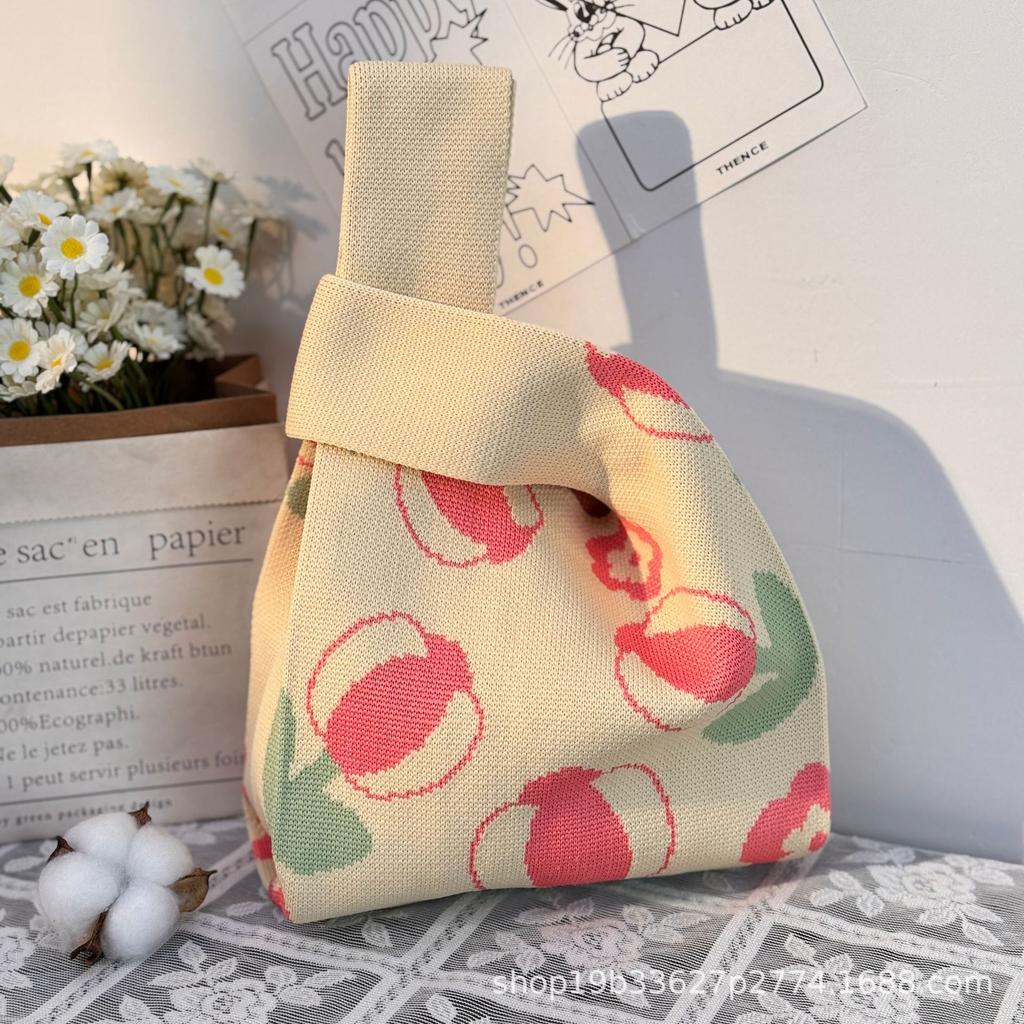 Geantă Tricotată cu Tematică Festivalul Bărcii Dragonului Geantă Cadou pentru Întâlnirea Companiei Geantă de Mână Cadou de Nuntă Geantă Zongzi Geantă Fericită pentru Bomboane