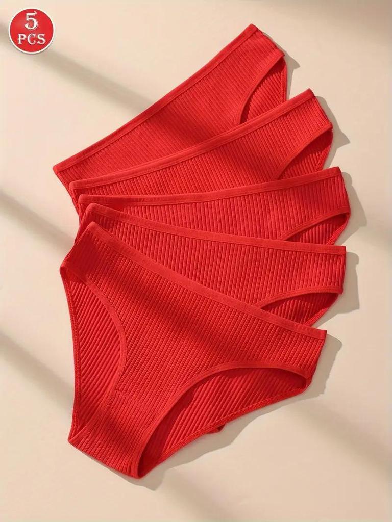 5 ks Dámské kalhotky Měkké bavlněné spodní prádlo Sexy dívčí kalhotky Dámské prodyšné strečové kalhotky Dámské spodní prádlo S-XXL