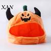 Comfortable Festive Outfit for Puppies Pet Halloween Pumpkin Hat, Funny Devil Horn Cat Plush Cozy Skin Friendly Soft Cotton Headwear Hat Cats