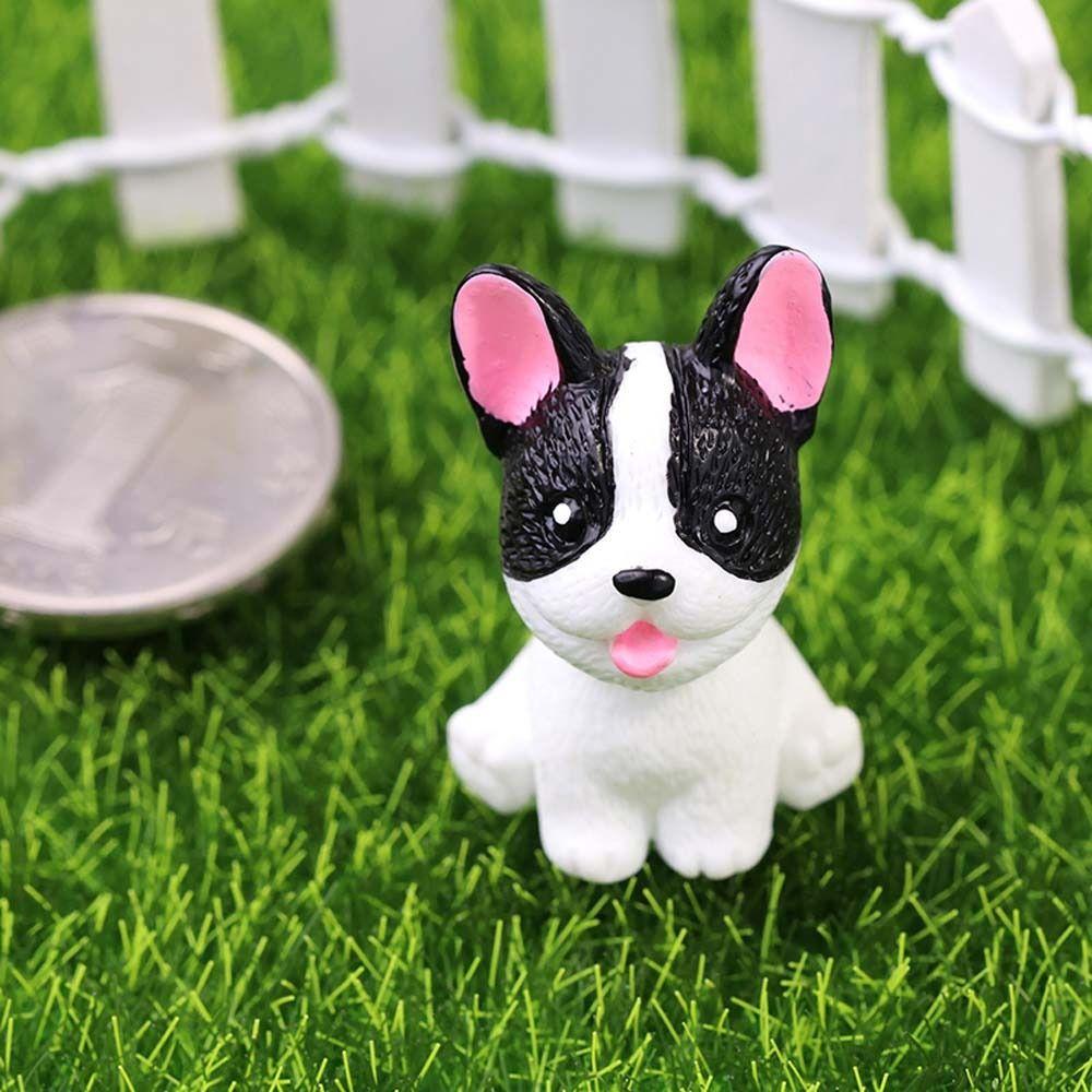 Cute Animals Puppy Miniature Figurines Realistic Dog Ornaments  Fairy Garden Accessorie