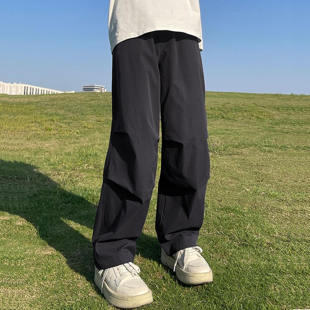 Y2K menns klær Grønne sommer Oversized svette Bredt ben Cargo Ice Silk Quick Dry Track Bukser Joggebukser Bukse Dame Koreansk 2023