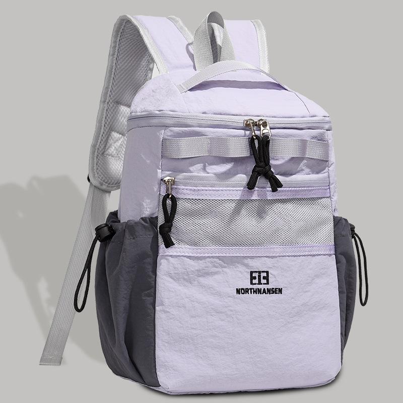 Sac à dos de randonnée léger et résistant à l'eau à blocs de couleurs - Grande capacité pour hommes et femmes