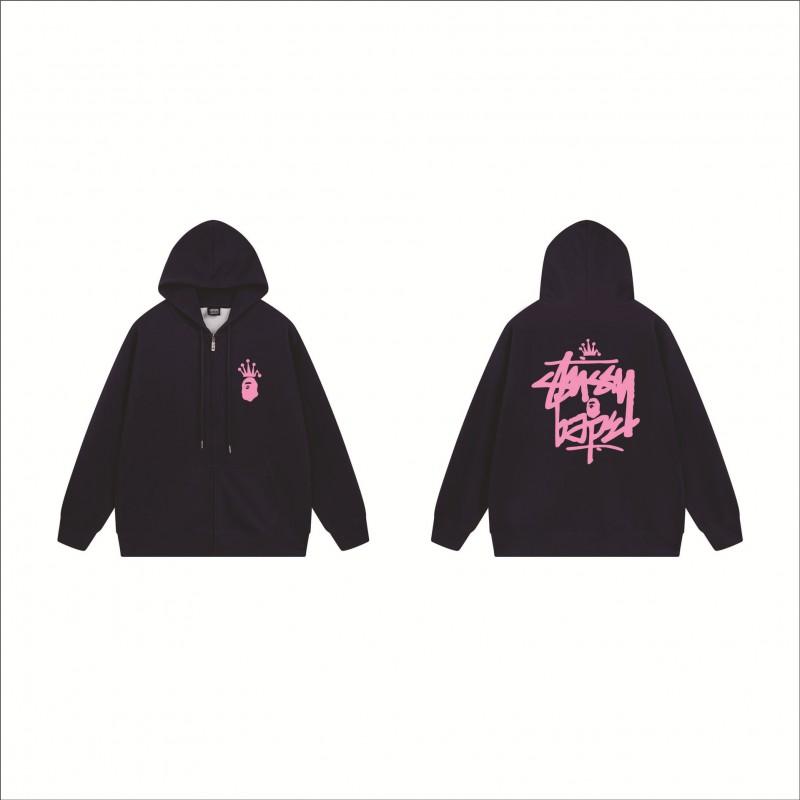 Stu Print Kapuzenpullover Langarm Herren Damen Winter Freizeit Übergroß Pullover