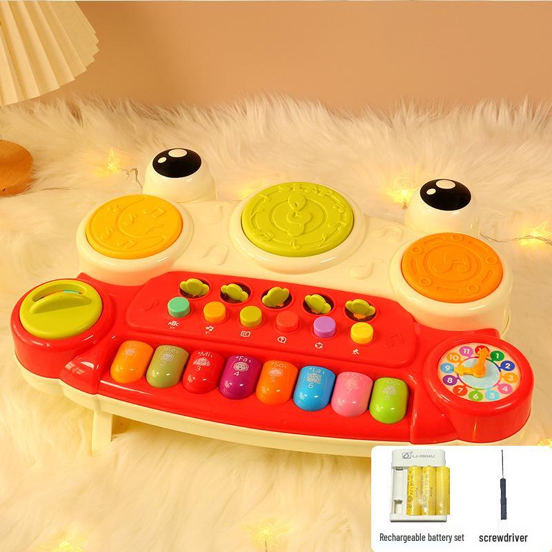 Téléphone et Piano Jouet Multifonctionnels pour Enfants avec Lumières et Musique pour l'Éducation Précoce
