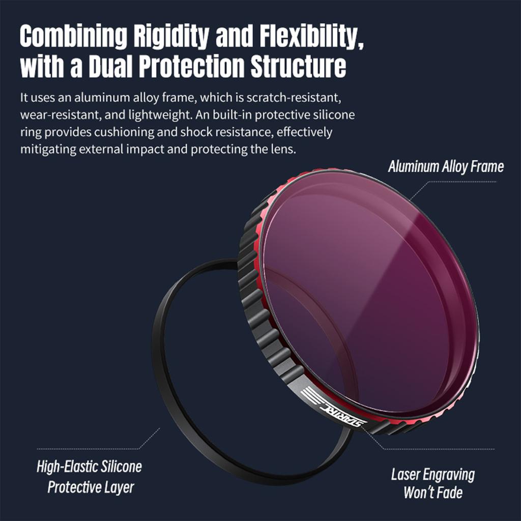 Lens Filter Lens Polarizer Filter HD Optical Glass Filters Multicoated Lens Polarizer Filter for DJI Osmo Action 6 Accessories