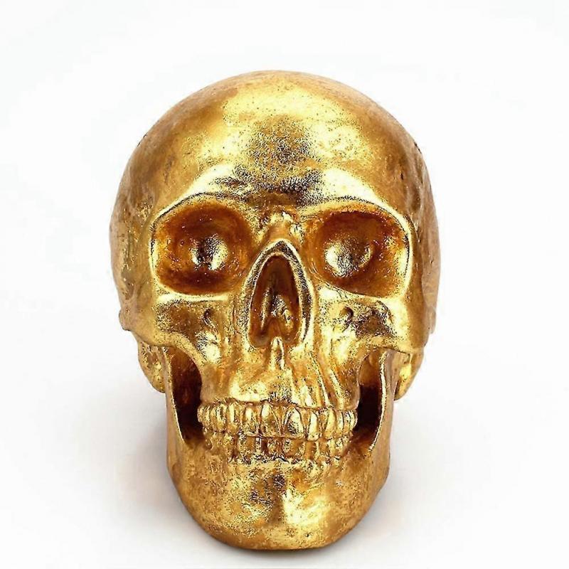 Skull Accessories Gold Skull Bank Cute Skull Decor Halloween Decoration Money Storage Home Decor Item Golden 1Pcs - DSW