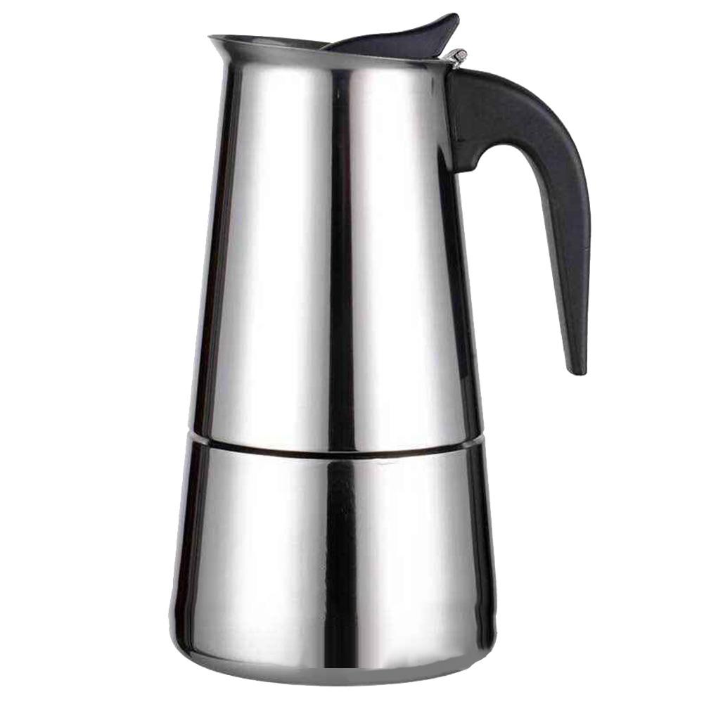 Moka Pot Coffee Maker Crafted from Stainless Steel Perfect for Coffee Enthusiasts Seeking an Elegant Brewing Experience