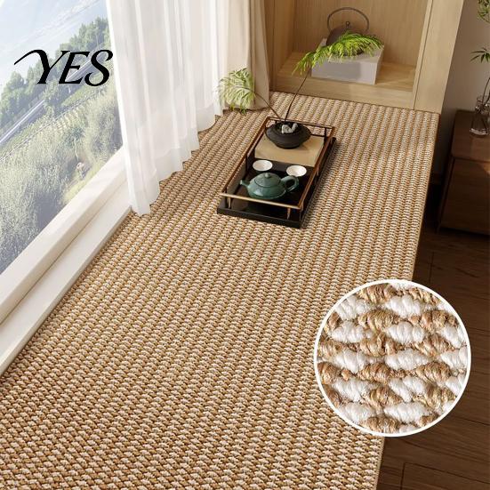 Anti Slip Floor Mat Bay Window Mat, Solid Color Bedroom Rug, Washable Anti-Slip Wooden Safe Sill for Living Room Carpet Hardwood