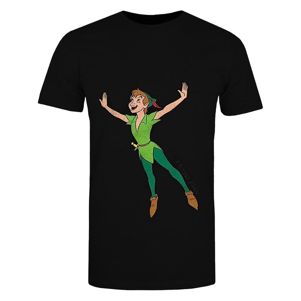 Peter Pan Chłopięcy, klasyczny, bawełniany T-shirt z motywem latania